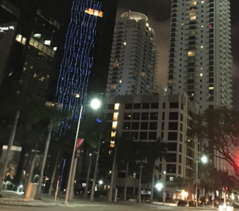 Miami's Brickell Area at Night