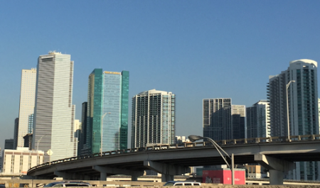 Downtown Miami Skyline Viewed From the West