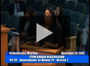 Scene from Miami City Commission Meeting on November 19, 2015 Where a Vote on Controversial Changes to the Miami 21 Zoning Code Were Deferred