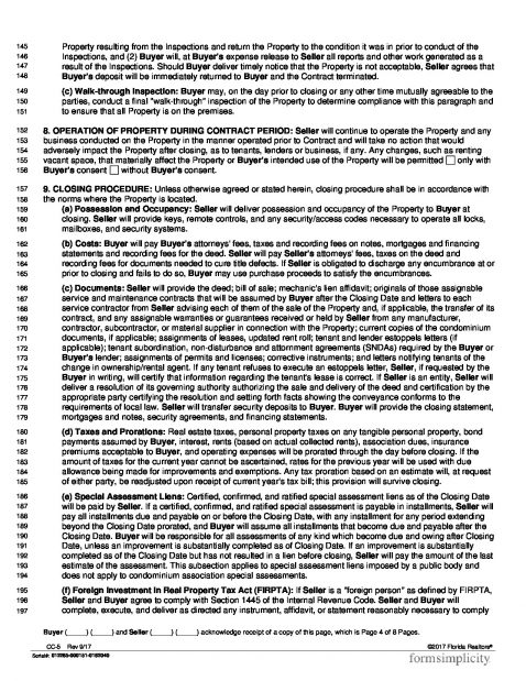 The Florida Commercial Property Purchase & Sale Contract CC-5 | Page 4